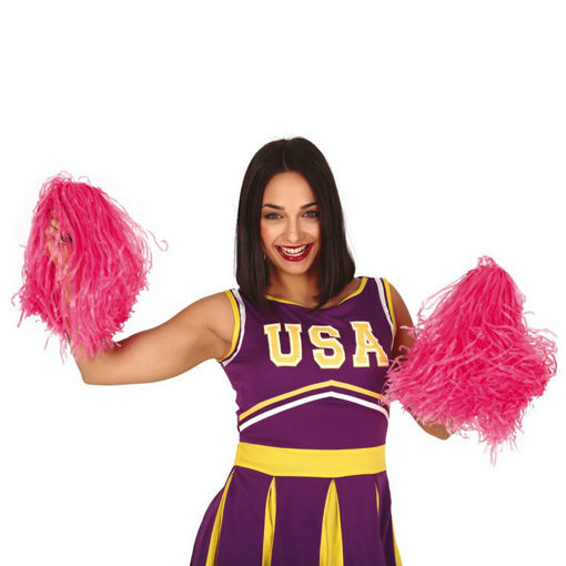 Picture of CHEERLEADING POM POMS PINK - STANDARD